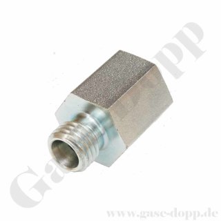 Reduzierung M12x1,5 AG x G 1/4" IG - L6 x G 1/4" IG - 315 bar - Stahl