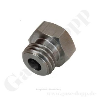 Adapter CGA-320 AG x 1/4" NPT IG - Messing verchromt