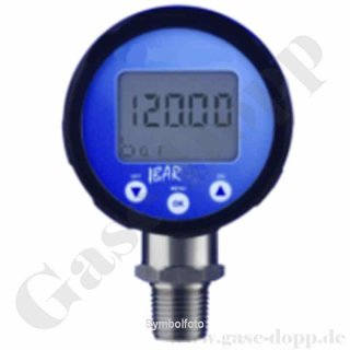 Digitalmanometer 0 - 40 bar - Ø 70 mm - Genauikeitsklasse 0.125 % - Anschluss G 1/2 AG unten - Edelstahl