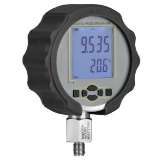 Digitalmanometer Feinmessmanometer 0 - 25 bar - Genauikeitsklasse 0,1% - Ø 105 mm - Anschluss G 1/4" AG unten - Edelstahl