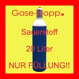 Sauerstoff 2.8 - 20 Liter Füllung für Eigentumsflasche 200 Bar