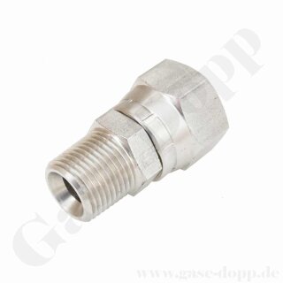 Reduzierung 1/2" NPT AG x 3/4"-16 UNF IG - 350 bar - Edelstahl