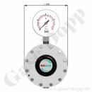 Leitungsdruckminderer 10 - 250 mbar regelbar - Eingang max. 12 bar Rechts - 1-stufig - IN / OUT 1/4" NPT IG - 4 Port - FKM - Edelstahl 6.0 - GCE Druva LSBPVSF