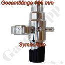 Reinstgasdruckminderer 200 bar - -0,3 bis 2 bar AbsolutDruck regelbar - vakuumtauglich - 2-stufig - IN / OUT NPT 1/4" IG - 6 Port - Eingang Rechts - EPDM - Messing verchromt 6.0 - GCE Druva CPLAEDJ