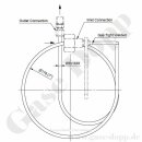 Wendelleitung Rohr Ø 6 mm Edelstahl 300 bar - DIN 477-5 Nr.54 - W30x2" IG ÜM Sechskant x M14x1,5 IG ÜM - inerte Gase Argon Helium Stickstoff - Länge 900 mm - GCE