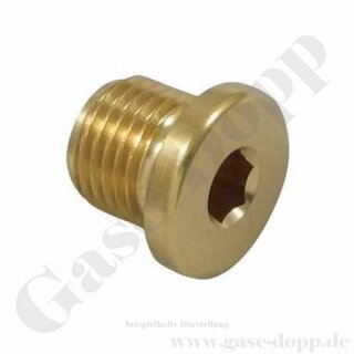 Verschlussschraube G 1/4" AG - mit Innensechskant - 60 bar - Messing
