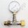 Prüfmanometer 0 - 50 bar - Adapter W21,8x1/14" AG x W21,8x1/14" IG - DIN 477-1 Nr.6 - Manometer bis 80 bar - Messing / Stahl