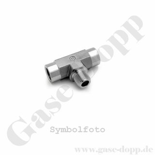 T-Stück 1/2" NPT - IG-AG-IG - 3 x 1/2" NPT - 335 bar - Edelstahl