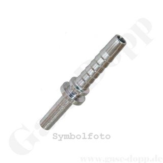Schlauchverbinder - Rohrstutzen RST 12 mm x 6 mm Schlauchtülle - S12 Schlaucharmatur Pressnippel DN6 - 450 bar Stahl