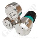 Leitungsdruckminderer bis 2 bar regelbar - Eingang max. 50 bar Links - 1-stufig - IN / OUT 1/4" NPT IG - 6 Port - ohne Sicherheitsüberdruckventil - Edelstahl 6.0 - GCE Druva LSLH0SJ