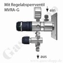 Labor Entnahmedruckminderer auf Wandplatte mit Absperr- & Regulierventil - Messing verchromt - max. 40 bar / 0,1 - 1,5 bar regelbar - Eingang 12 mm KRV oben - Ausgang 6 mm KRV unten - FKM - GCE DRUVA EMD310008