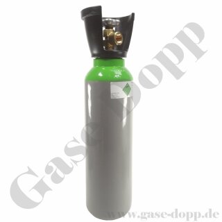 Druckluftflasche 5 Liter 200 bar Druckluft - mit Cage - leer - TÜV bis 2033 (Stand 2024)