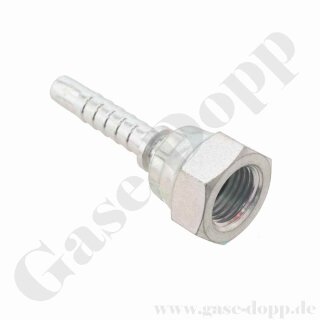 Schlaucharmatur DN8 x G 1/4" IG flachdichtend - 9 mm Gewindetiefe - Universal Pressnippel für DN8 5/16" Schlauch - Stahl