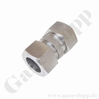 Rohrverschraubung - RVS 22 mm x RVS 22 mm - L22 Schneidring 22 mm Rohrverschraubung - 250 bar - Edelstahl