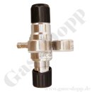 Reinstgasdruckminderer 60 bar - 0,5 bis 6 bar regelbar - 2-stufig - IN / OUT NPT 1/4" IG - 6 Port - Eingang Rechts - EPDM - Messing verchromt 6.0 - GCE Druva CPLHEDJ