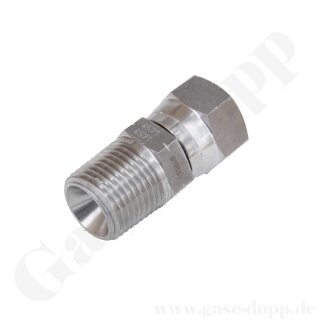 Reduzierung 1/2" NPT AG x 3/4"-16 UNF IG - 350 bar - Stahl