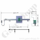 Flaschenaschluss Verteiler 3-fach - Anschluss Links - Eingang M 14x1,5 - Ausgang M14x1,5 - Edelstahl - GCE Druva EPLDSMFL30GX01L030M14M0001