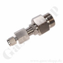 Adapter Sauerstoff - G 3/4" AG x 1/8" RVS -DIN...