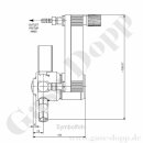 Flaschendruckminderer Prüfgas 200 bar 1-stufig mit Flowmeter bis 40 l/min regelbar - 5,0 bar - Anschluss M19x1,5 LH DIN 477-1 Nr.14 - Ausgang 6 mm KRV + 6 mm Schlauchtülle - Messing verchromt 6.0 - GCE Druva CPLH0SJ