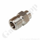 Schweißstutzen Anschweissverschraubung für Rohr IDØ 9,5 mm x 1/4" NPT AG - Schweißmuffe ADØ 15,8 mm IDØ 9,5 mm - 550 bar - Edelstahl