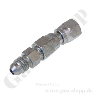 Reduzierung 3/8"-24 UNF AG x 1/2"-20 UNF IG - 275 bar - mehrteilig gedichtet - Stahl