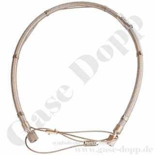 Edelstahlwellschlauch DN6 300 bar - Anschlüsse 1/4" NPT AG fest x 15 mm KRV - Gasreinheit 6.0 - Länge 2,0 m