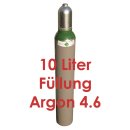 Argon 4.6  - 10 Liter Füllung für Eigentumsflasche 200 Bar