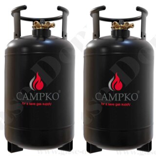 2 x Campko Stahl Flaschen 30 L